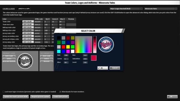 Minnesota Twins Brand Color Codes